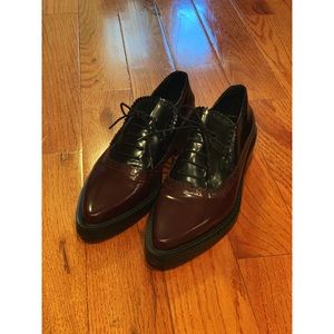 Zara Leather Blucher Shoes